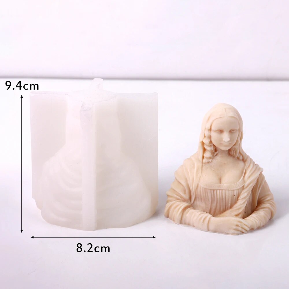 Smiling Mona Lisa Candle Mould