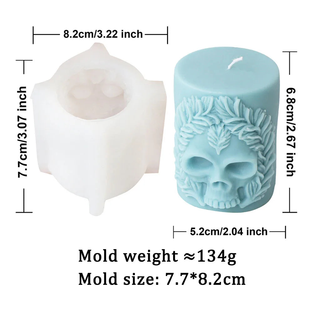 DIY Skull Candle Mould for Halloween Decor