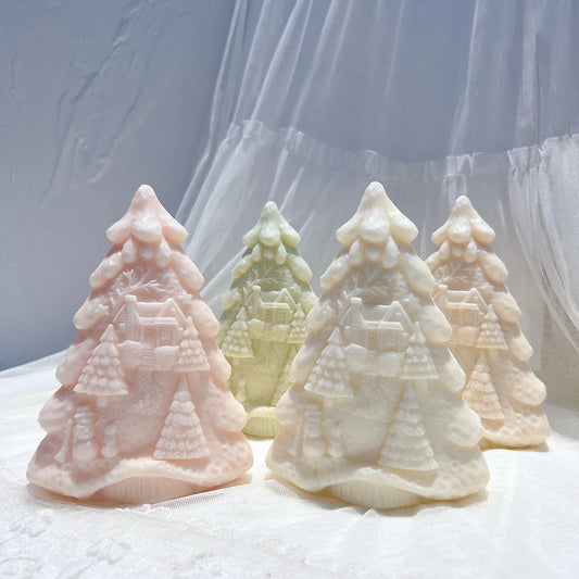 15CM Details Christmas Tree Silicone Candle Mould
