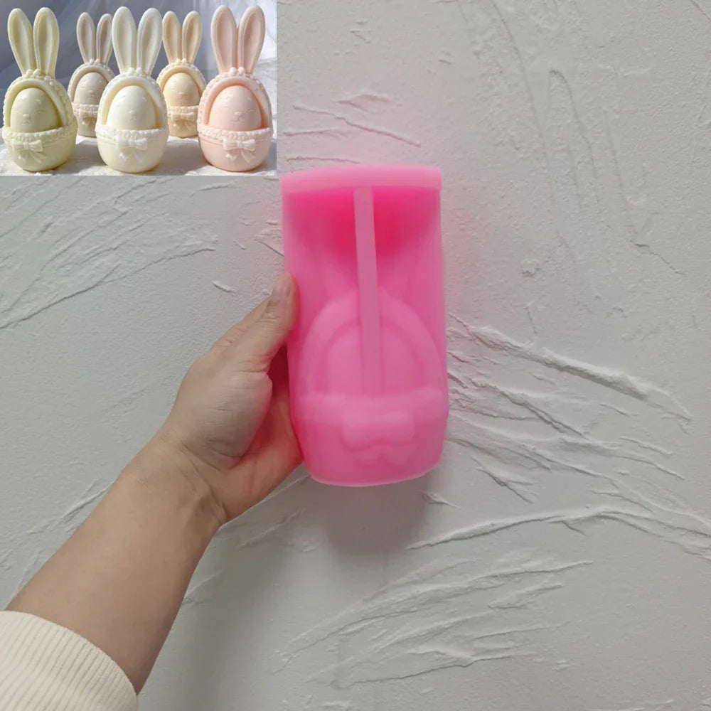 Easter Bunny Silicone Candle Mould - 3D Rabbit Wax Moulds