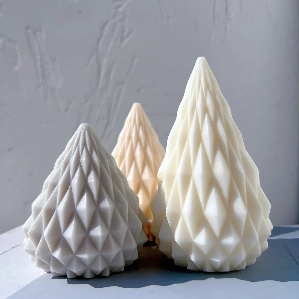 Diamond Cone Candle Mould