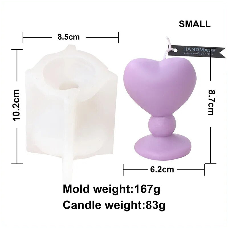 DIY Love Candlestick Silicone Mould