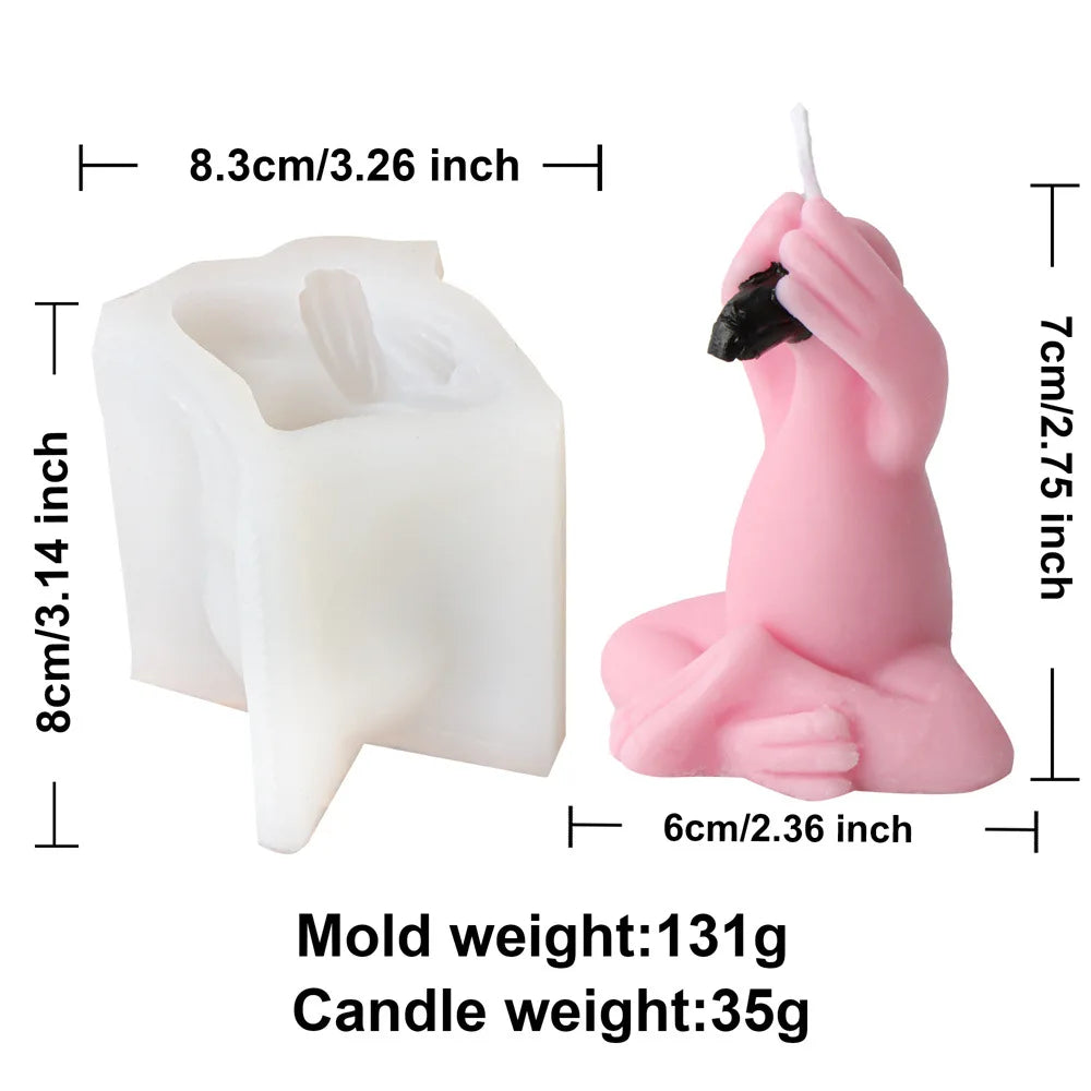 3D Flamingo Silicone Candle Mould for Cute Bird Crafts