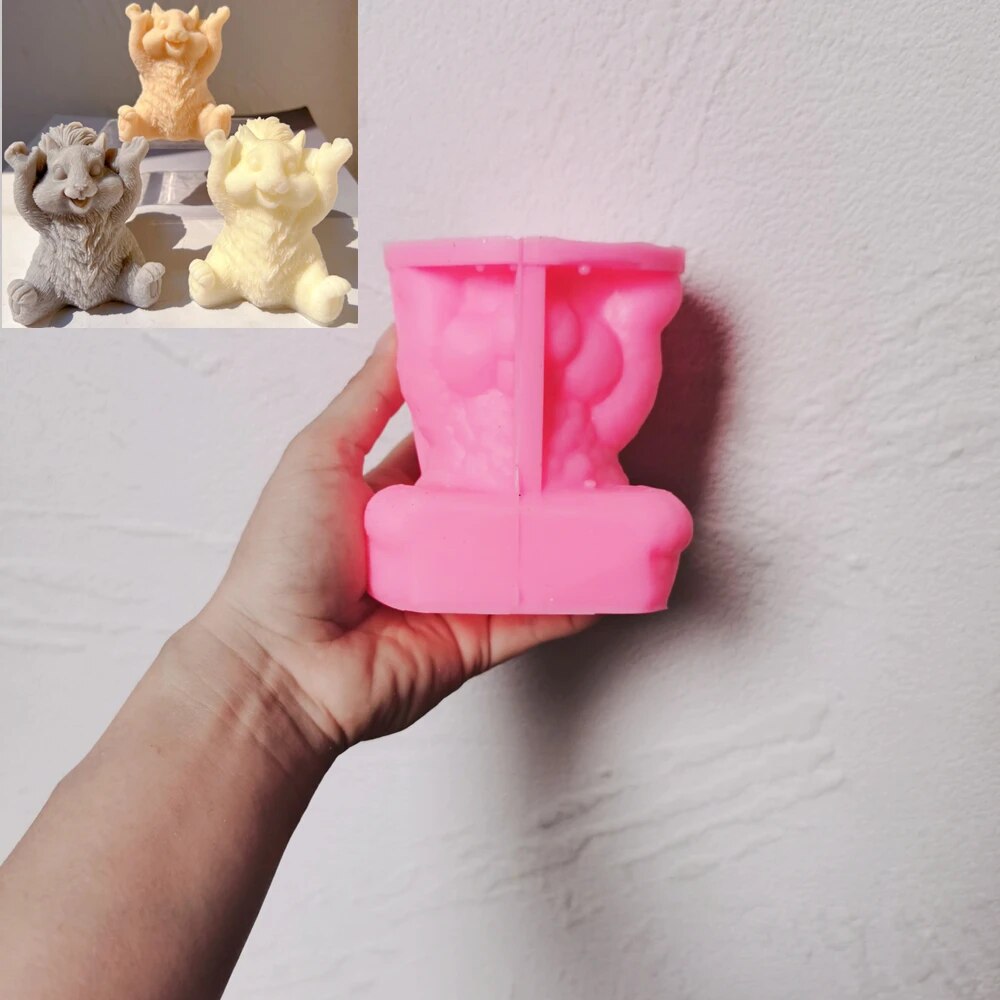 Cute Squirrel Silicone Candle Mould