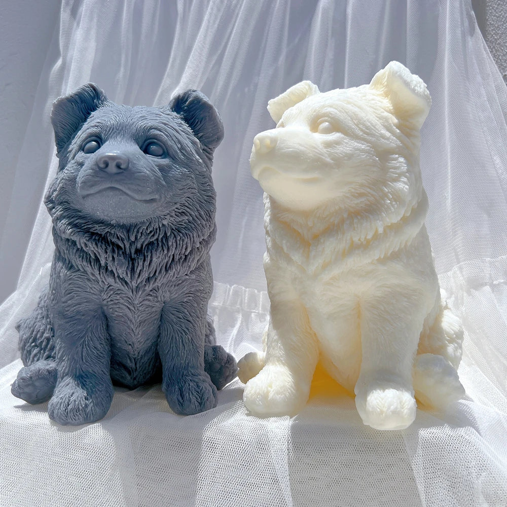 Sitting Puppy Silicone Candle Mould
