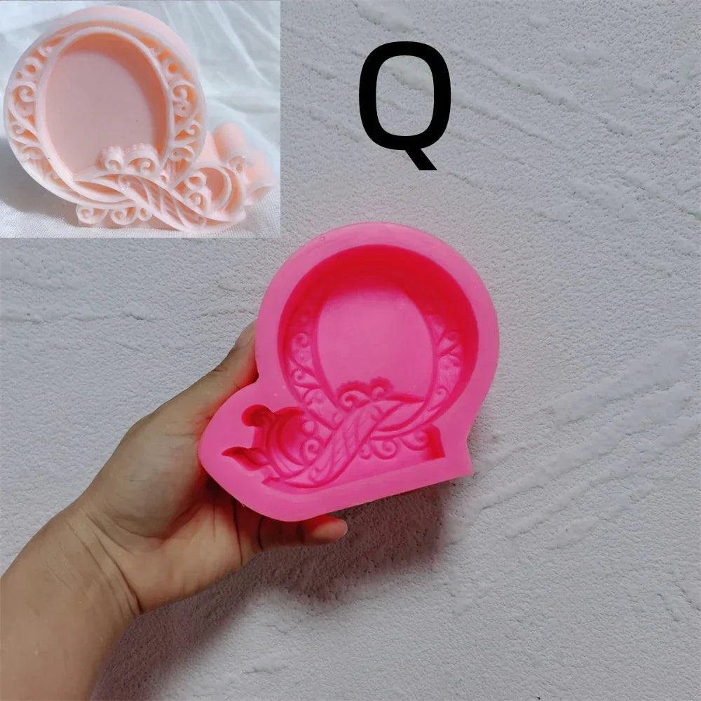 Floral Alphabet Candle Moulds