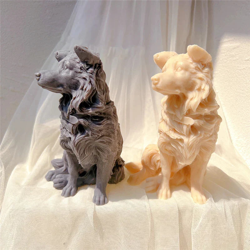 Border Collie Candle Mould Silicone