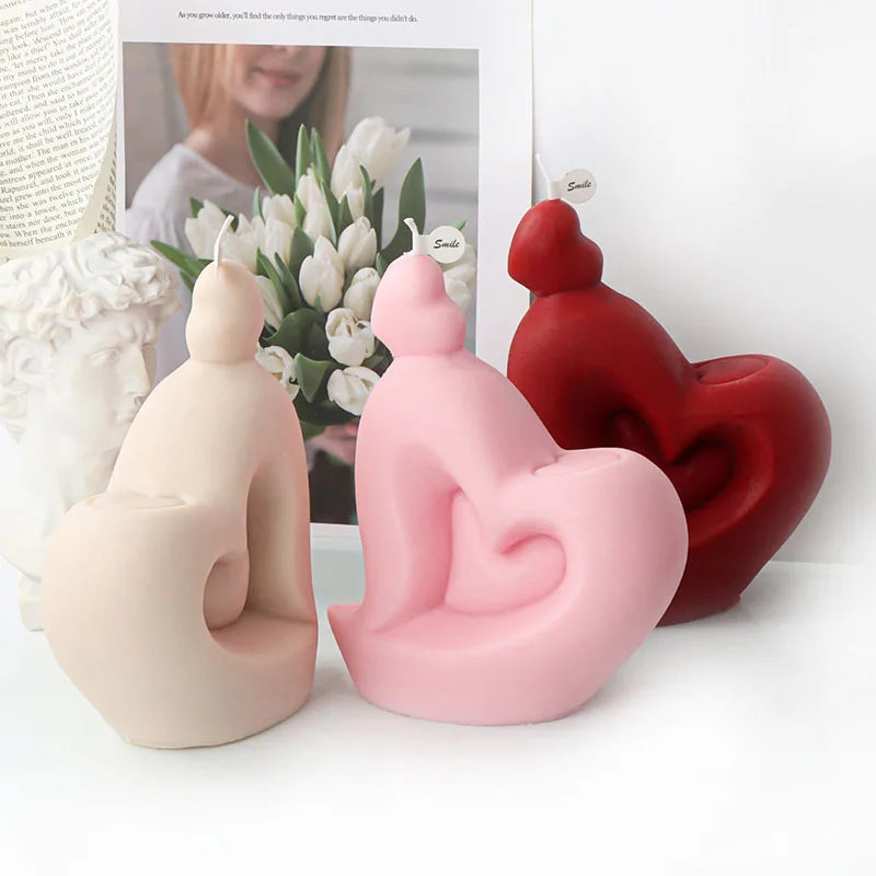 Big Heart Candle Mould Silicone