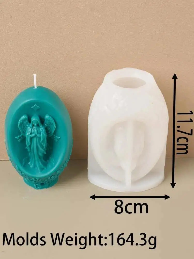 DIY 3D Jesus and Virgin Mary Easter Egg Silicone Candle Mould