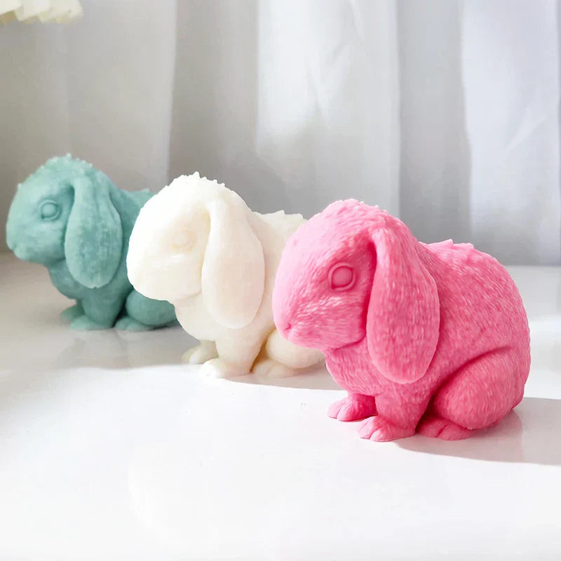 American Fuzzy Lop Rabbit Silicone Candle Mould