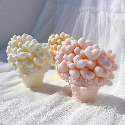 Heart Balloon Basket Candle Mould