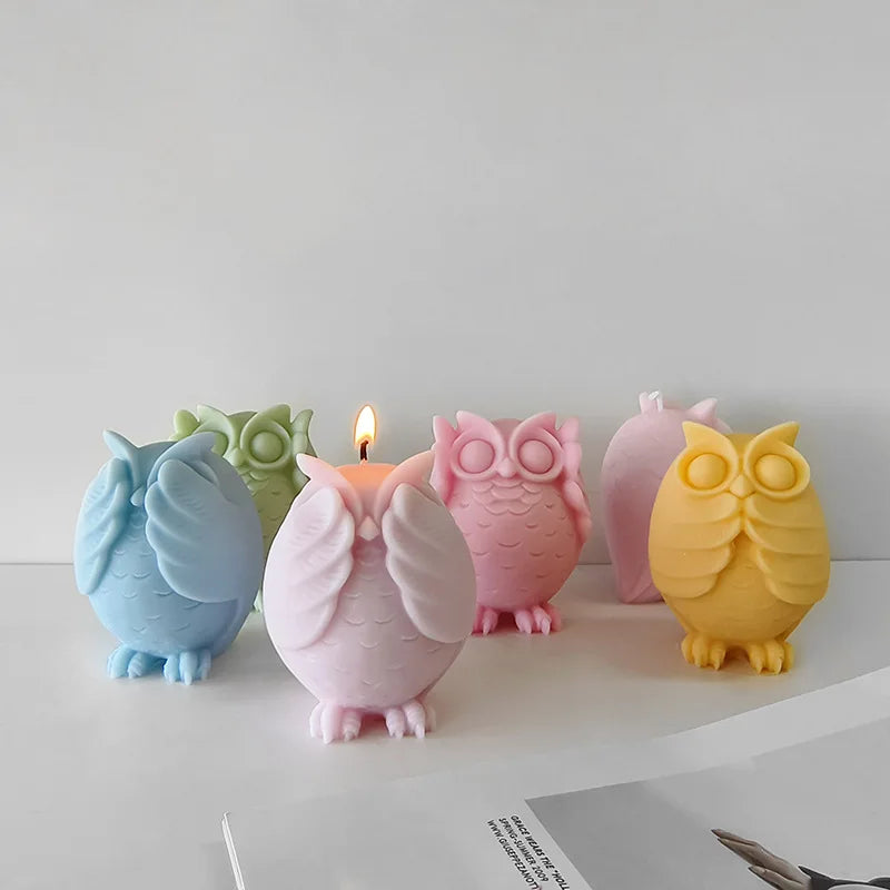 Cartoon Owl Silicone Candle Mould for DIY Aroma Candle