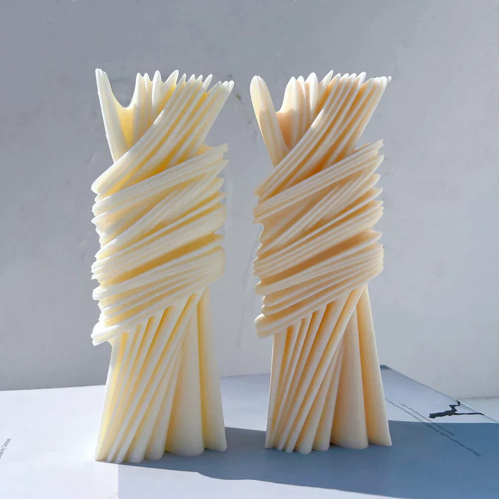 Abstract Geometric Pillar Candle Mould