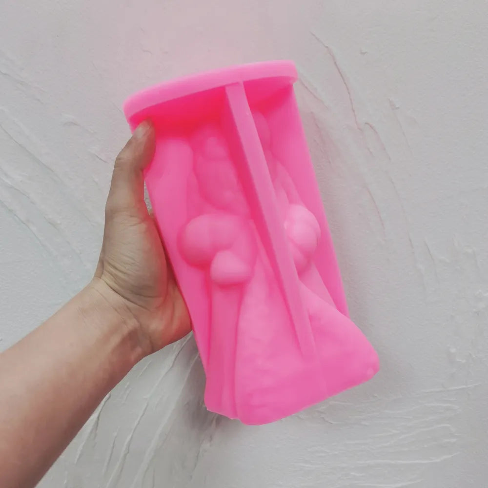 Christmas Kriss Kringle Santa Claus Candle Mould