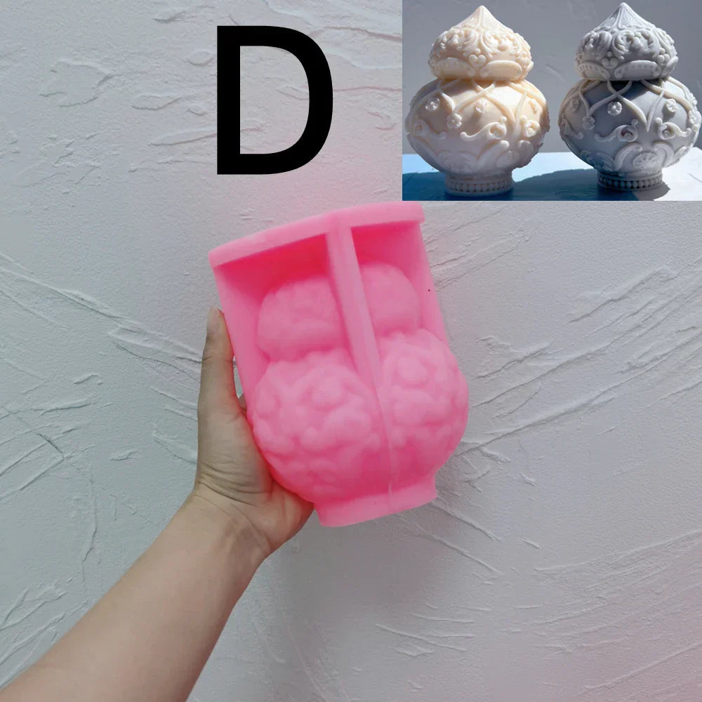 Decorative Bottles Vase Shaped Silicone Candle Mould