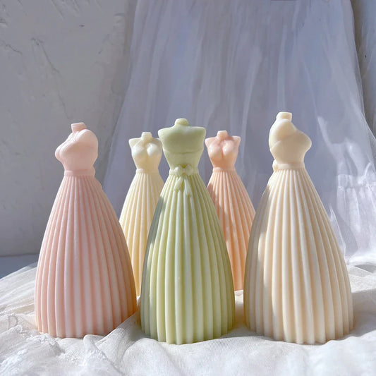 Wedding Dress Silicone Candle Mould