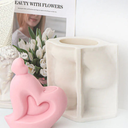 Big Heart Candle Mould Silicone