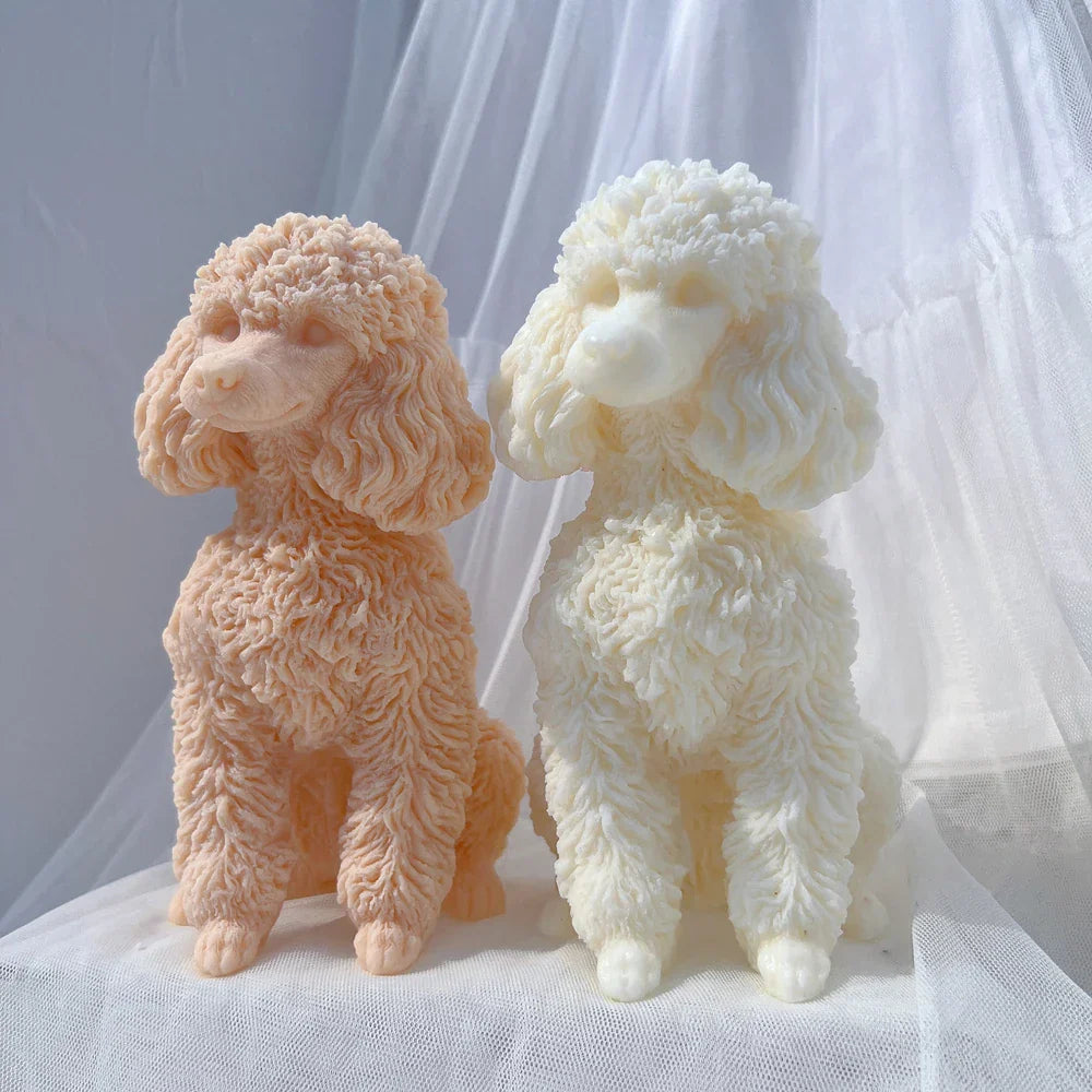 Poodle Dog Puppy Candle Mould