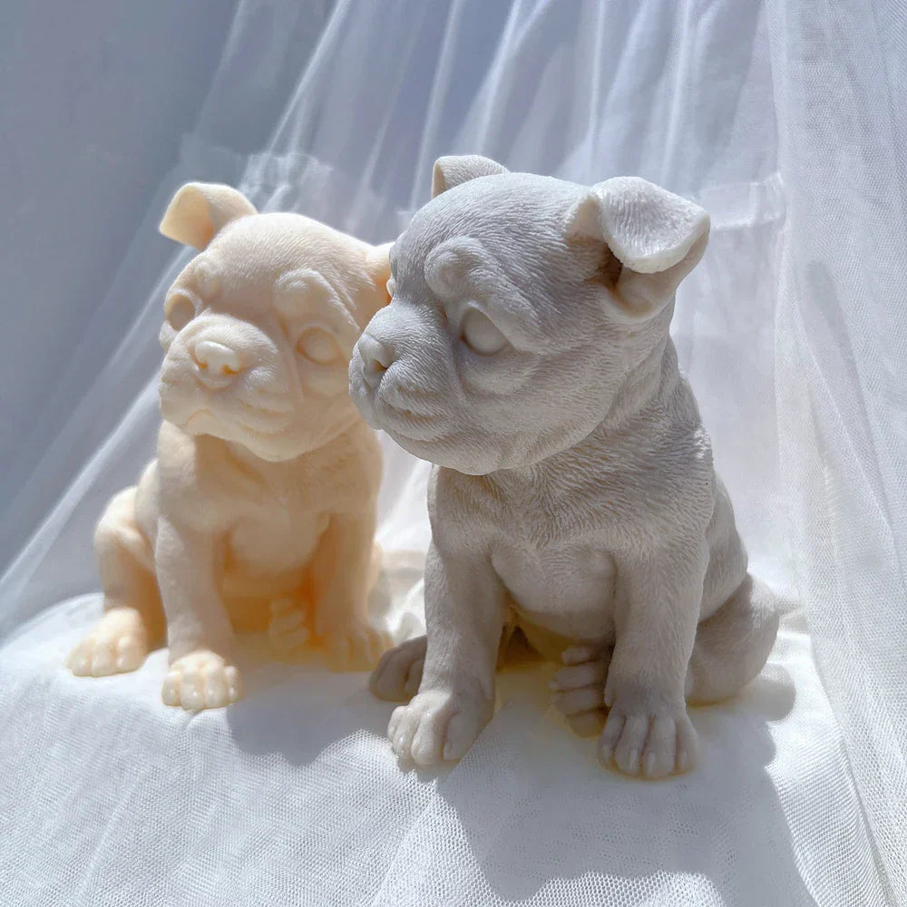 Boston Terrier Puppy Candle Mould