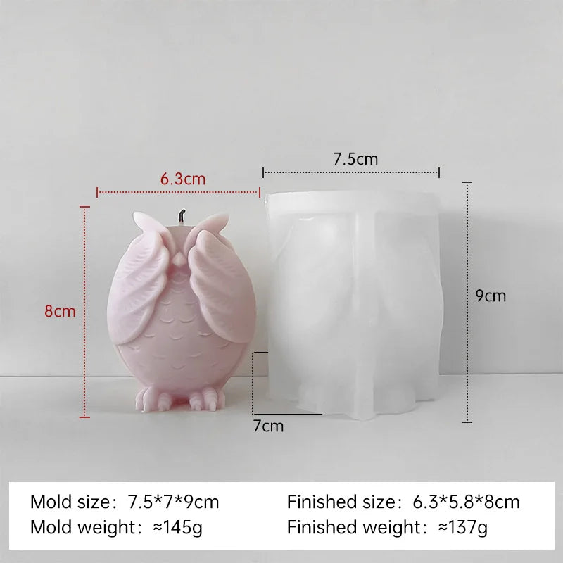 Cartoon Owl Silicone Candle Mould for DIY Aroma Candle