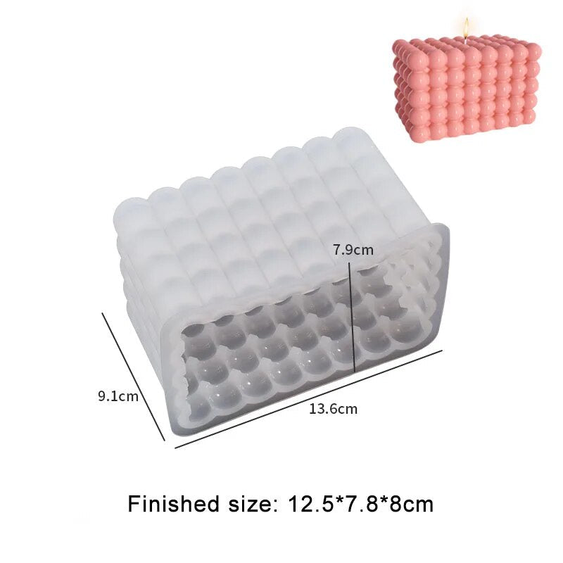 Multi Size Bubble Cube Candle Mould