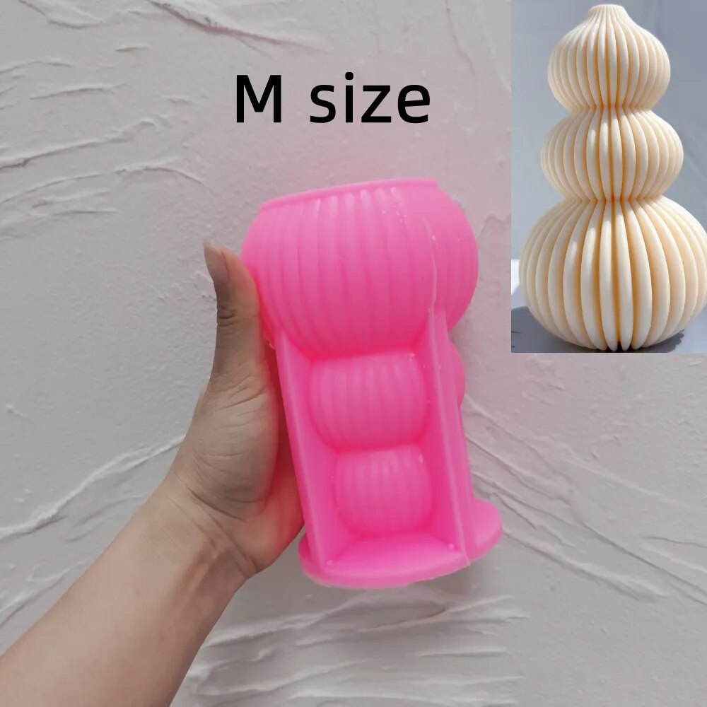 Ball Ribbed Christmas Tree Candle Moulds