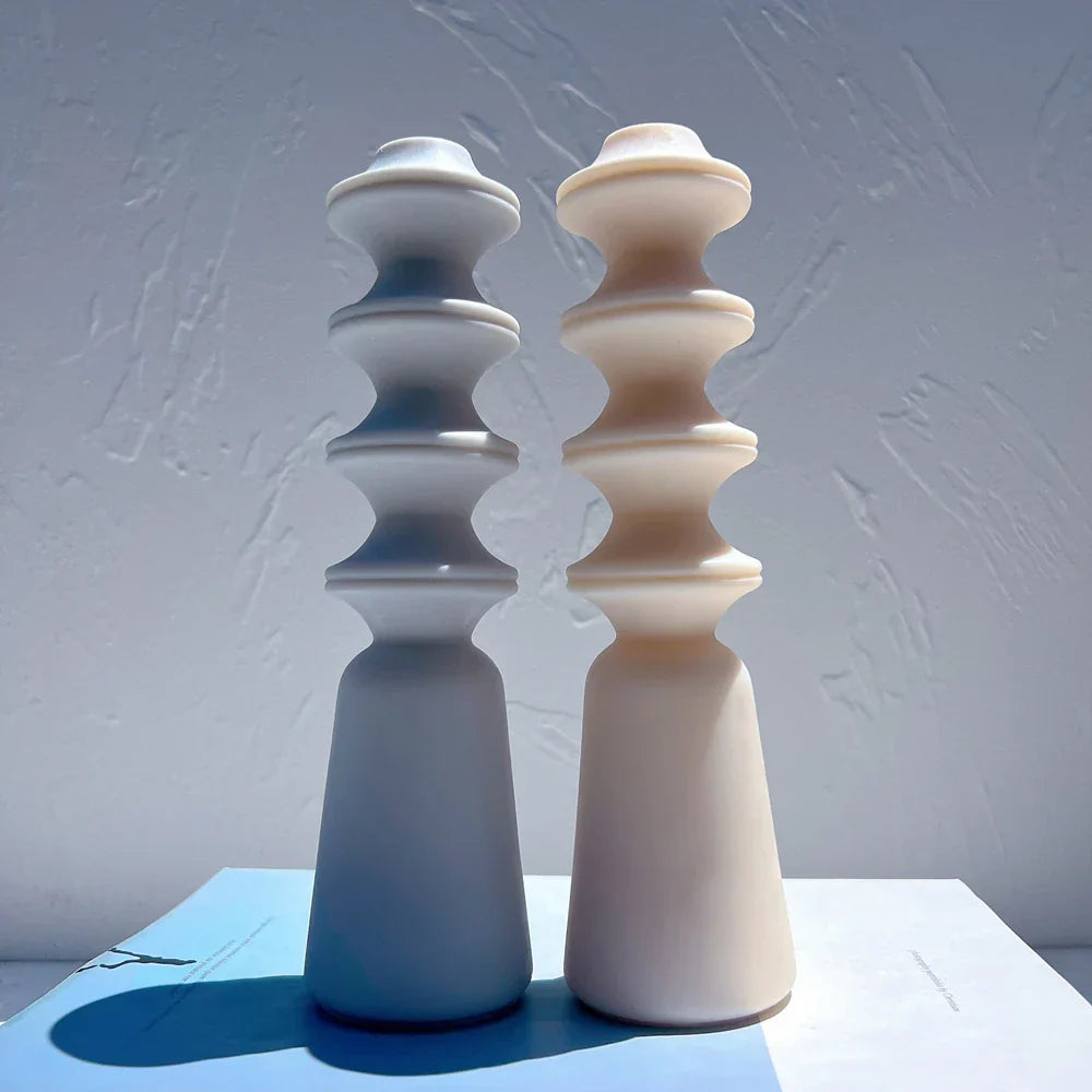 Cylindrical Geometric Pillar Candle Silicone Mould