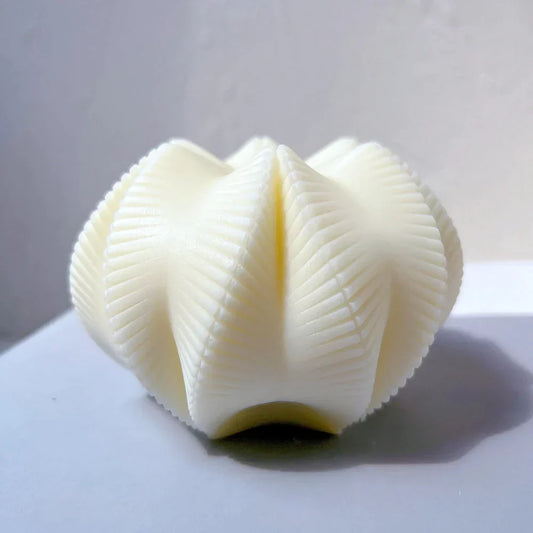 Geometric Wave Twirl Candle Silicone Mould