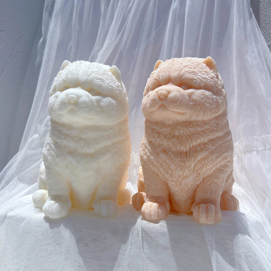 Chow Chow Cute Puppy Silicone Candle Mould