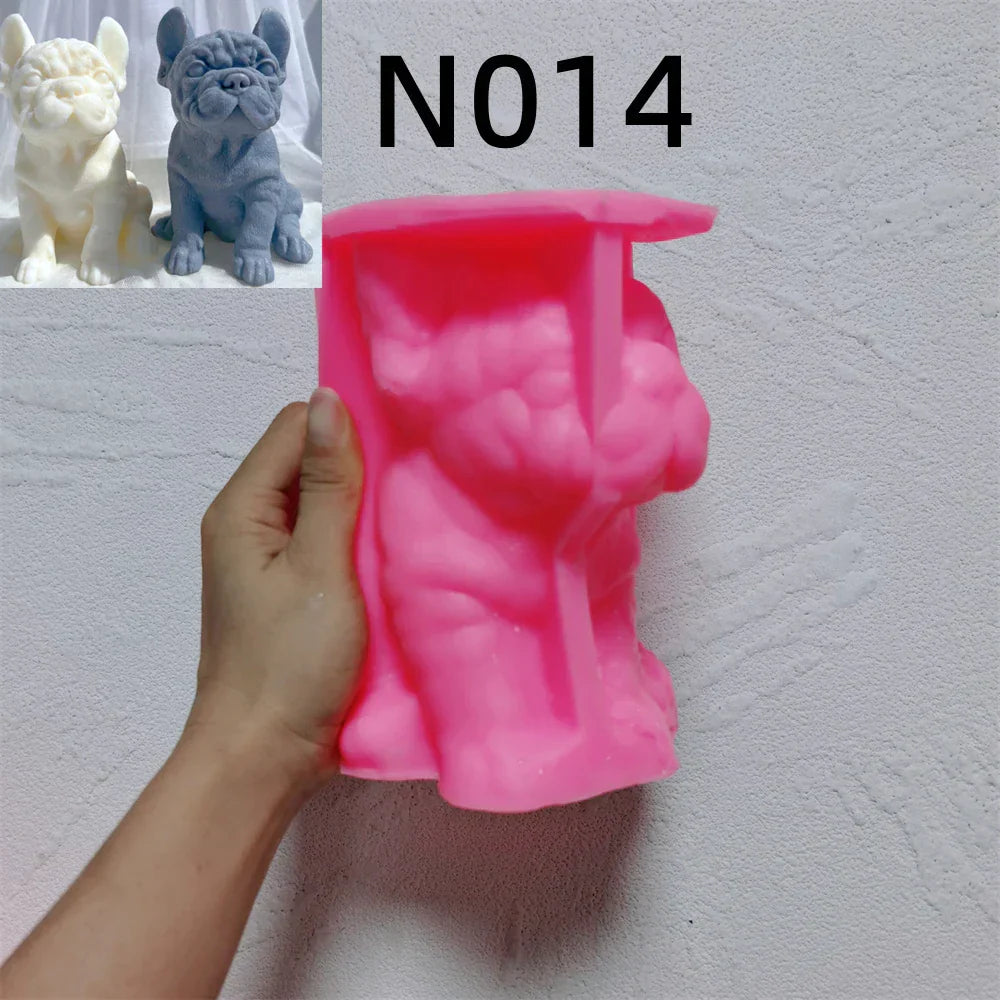 French Bulldog Candle Mould Silicone