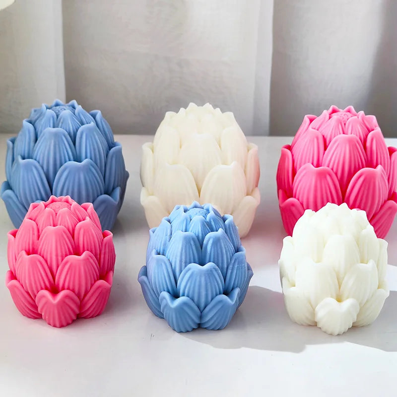 Buddhism Lotus Flower Candle Mould