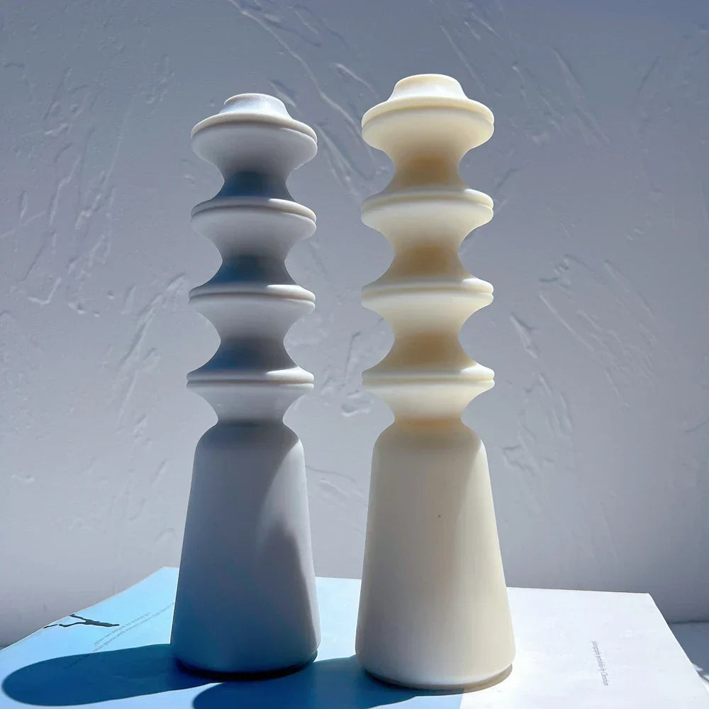 Cylindrical Geometric Pillar Candle Silicone Mould