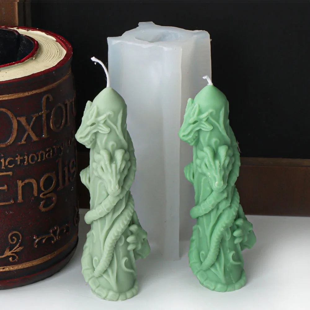 Dragon Head Pillar Candle Mould