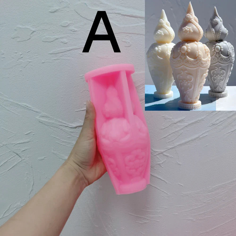 Decorative Bottles Vase Shaped Silicone Candle Mould