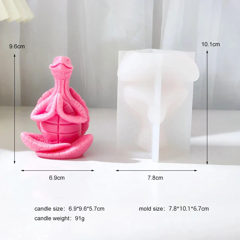 Yoga Turtle Silicone Candle Mould