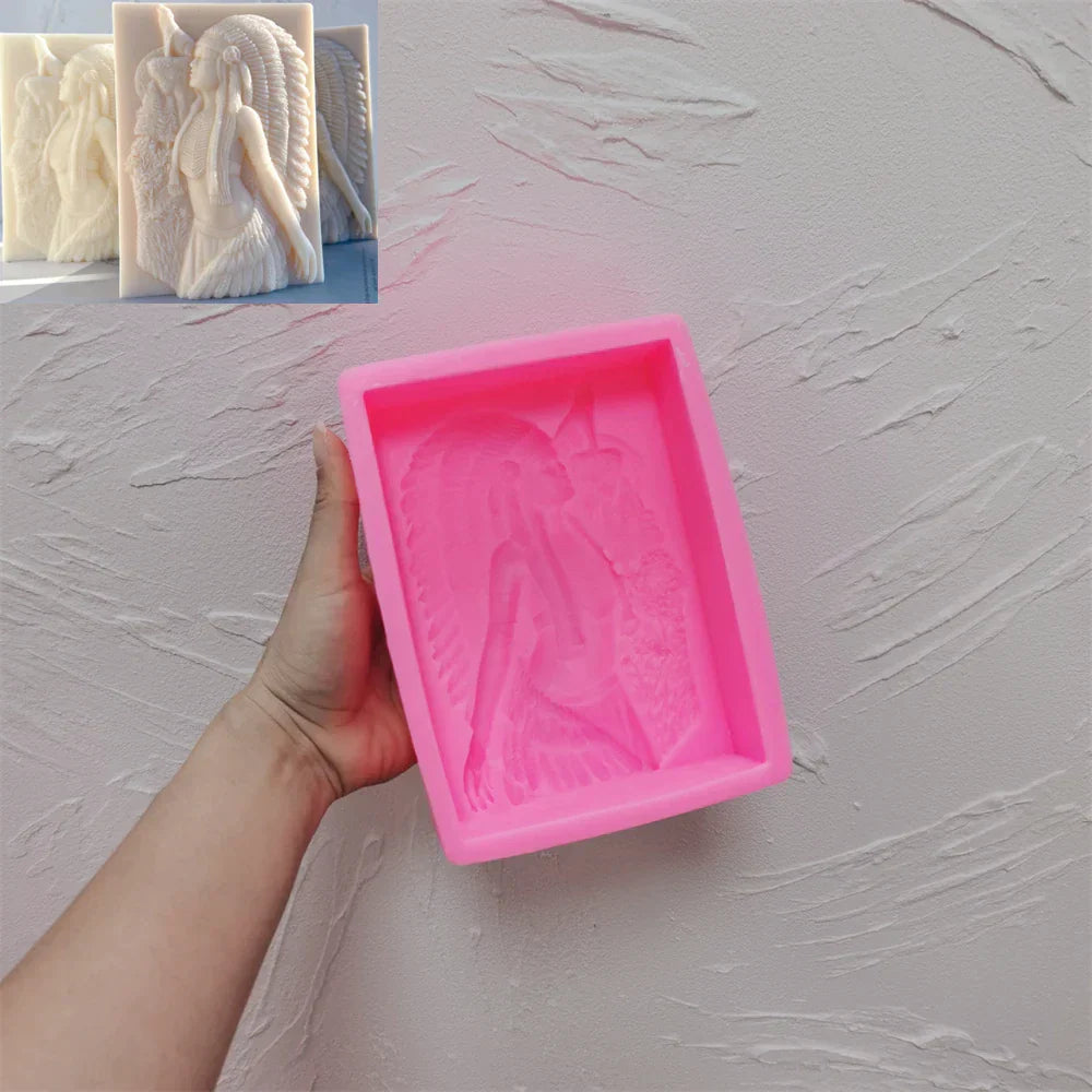 Ameican Indian Hunter Woman Candle Mould