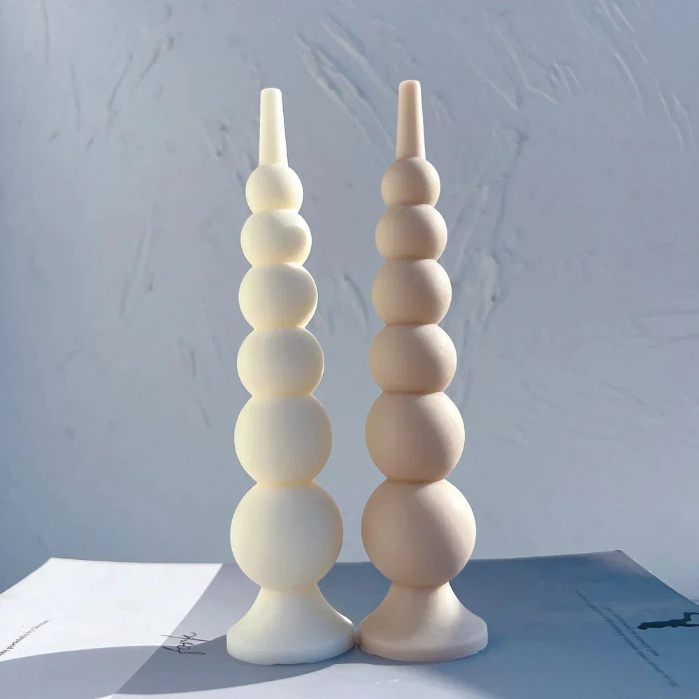 Geometric Balls Pillar Candle Moulds
