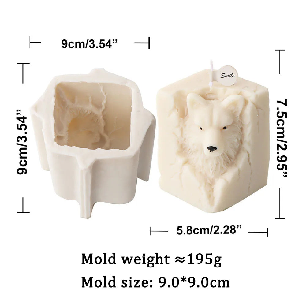 Animal Portrait Candle Silicone Mould
