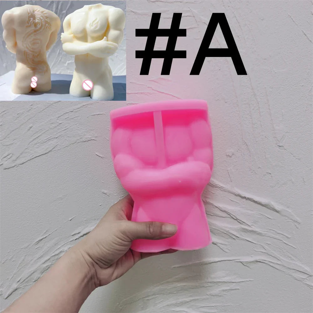 Dragon Tattoo Man Woman Body Candle Mould