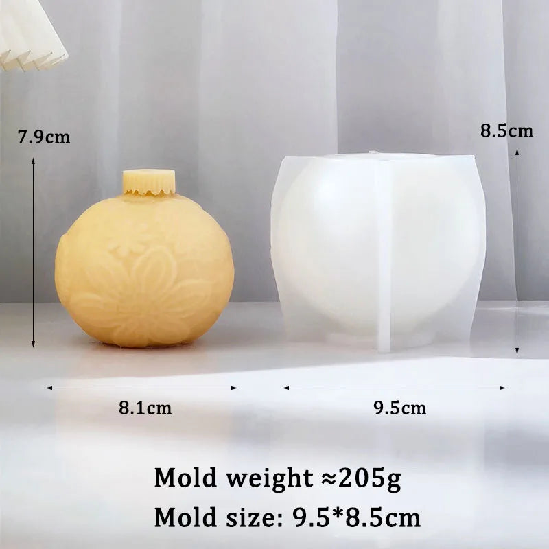 Christmas Ball Candle Silicone Mould