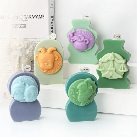 Astrology Art Craft DIY 12 Constellation Silicone Candle Moulds