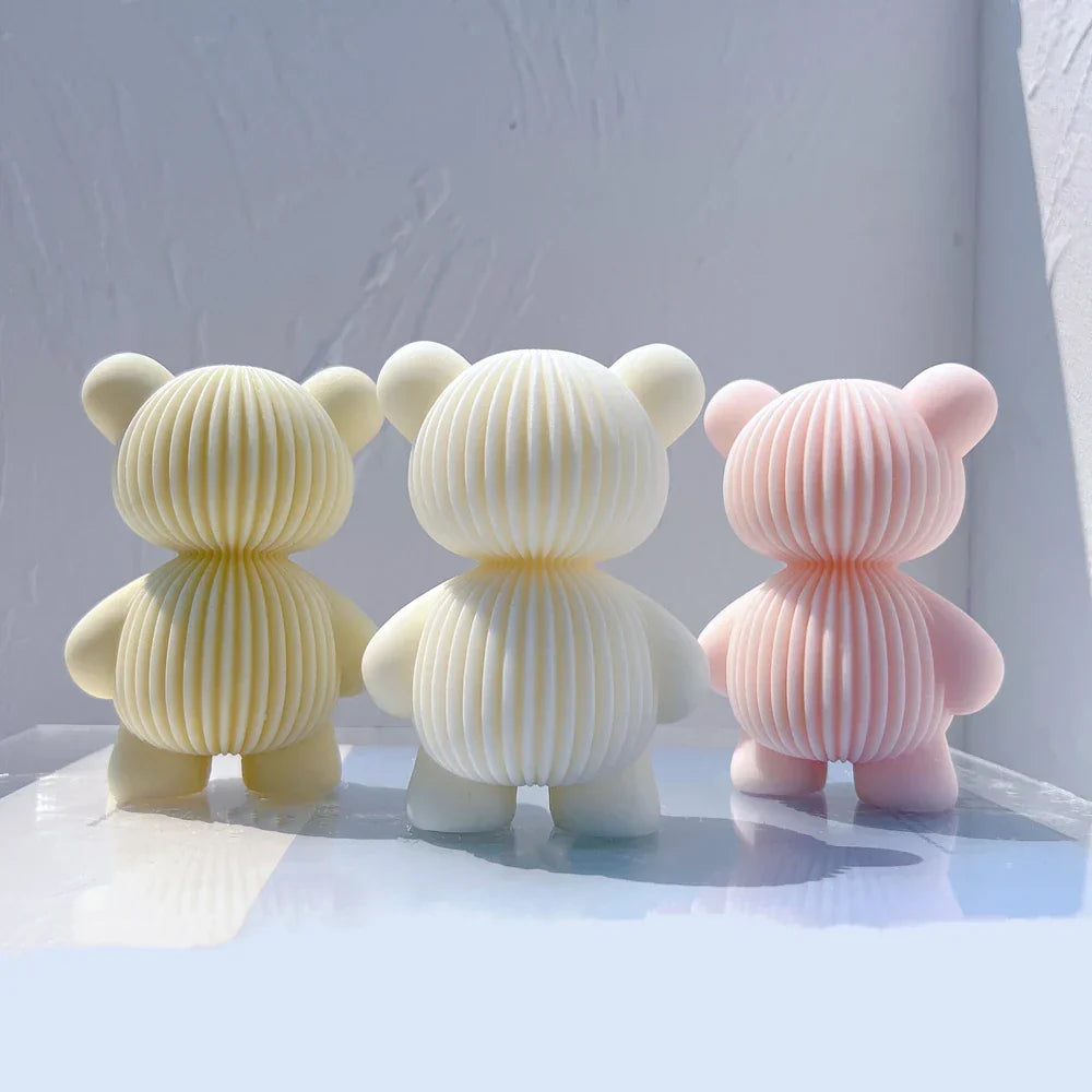 Ribbed Bear & Rabbit Candle Mould