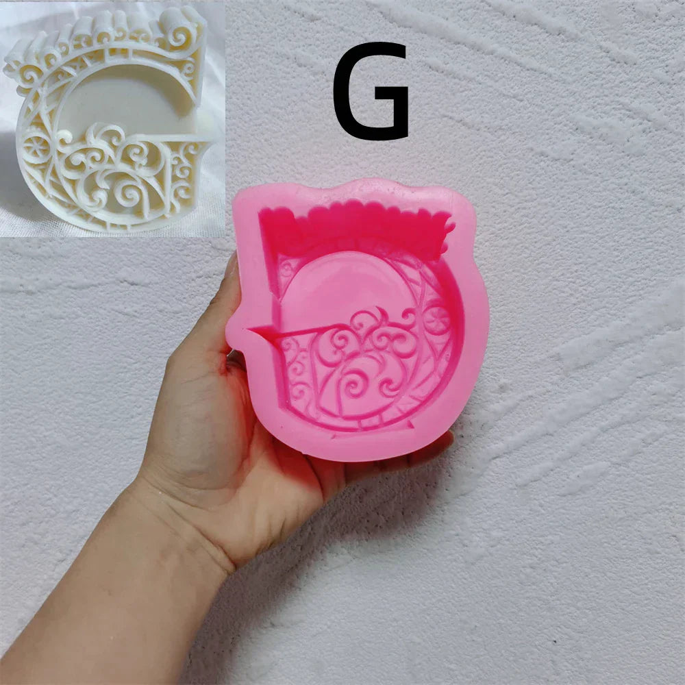 Floral Alphabet Candle Moulds
