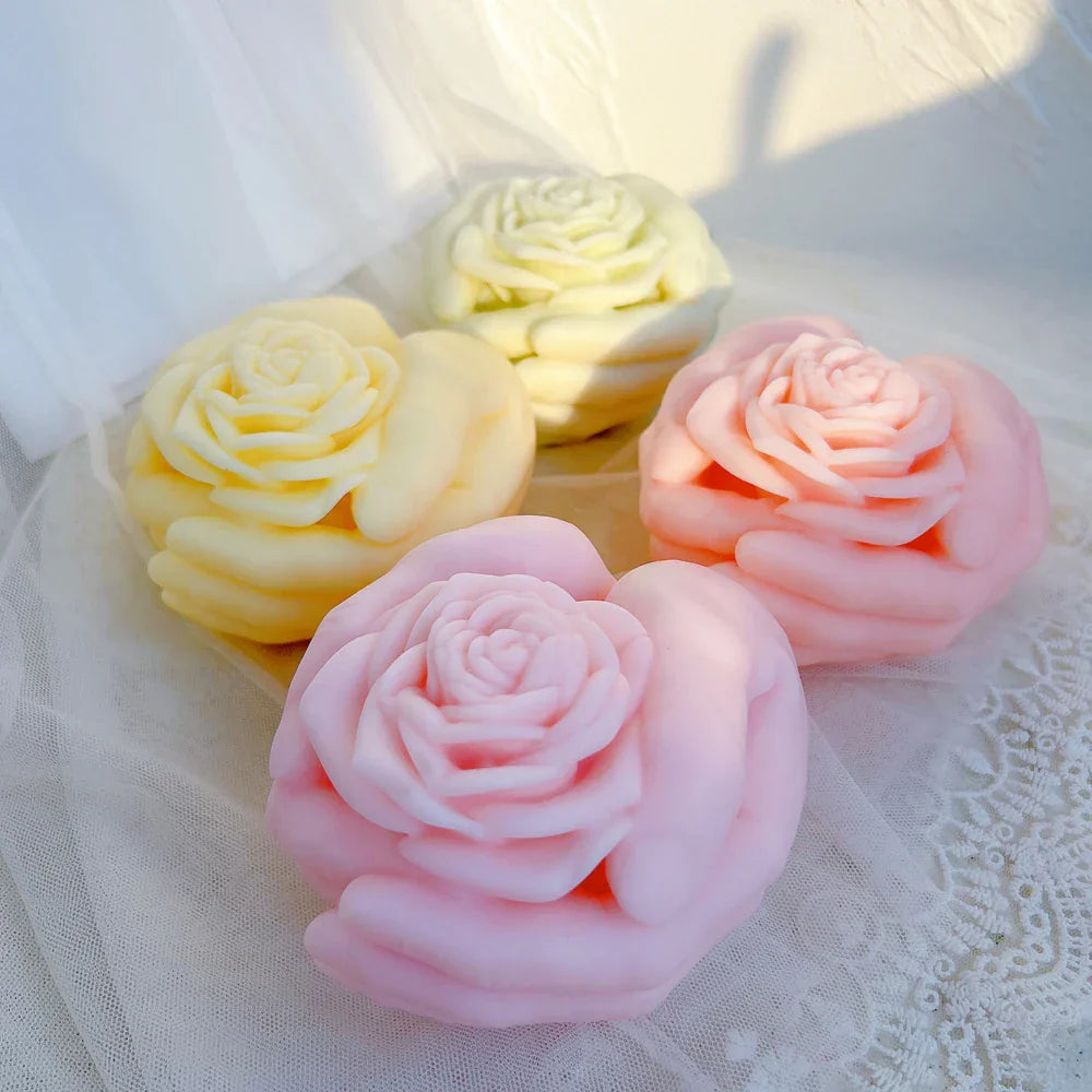 Rose In Hand Candle Mould