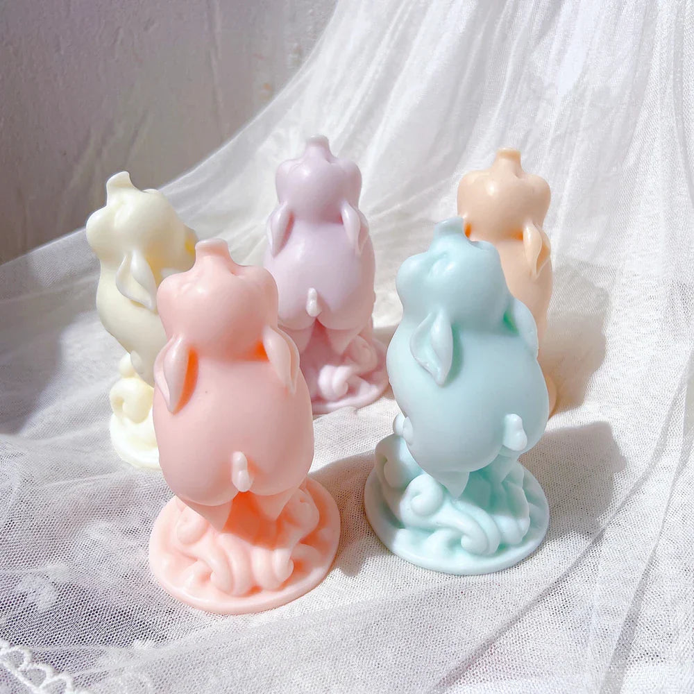 Lovely Baby Pig Silicone Candle Mould - Cute Piggy