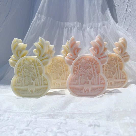 Christmas Reindeer Silicone Candle Mould