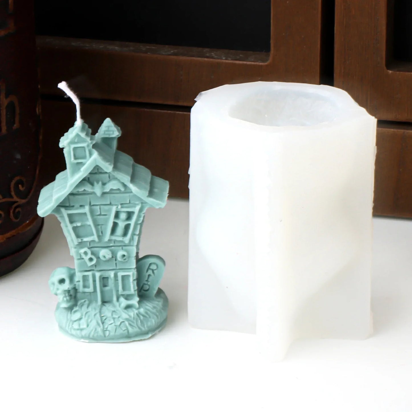 Halloween Spooky House Candle Silicone Moulds