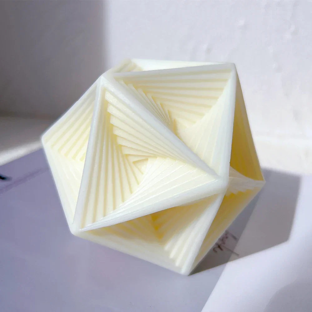 Geometric Five Pointed Star Candle Mould - Pentagram Design