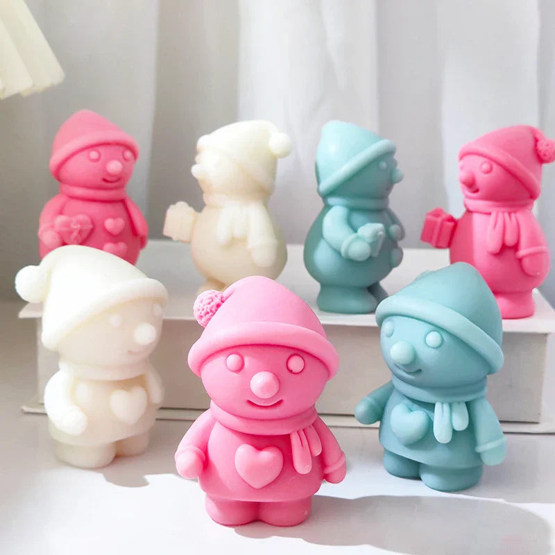 Scarf Snowman Candle Mould