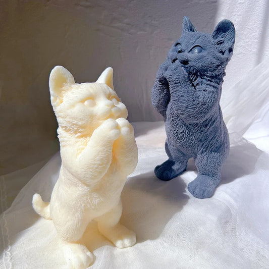 Standing Cat Candle Silicone Mould